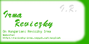 irma reviczky business card